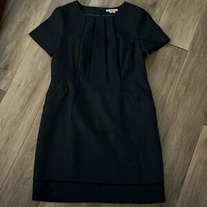 Boden textured dress. Dark teal with scallop details. Size 12.